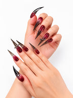 Burgundy Gradient Spike Goth