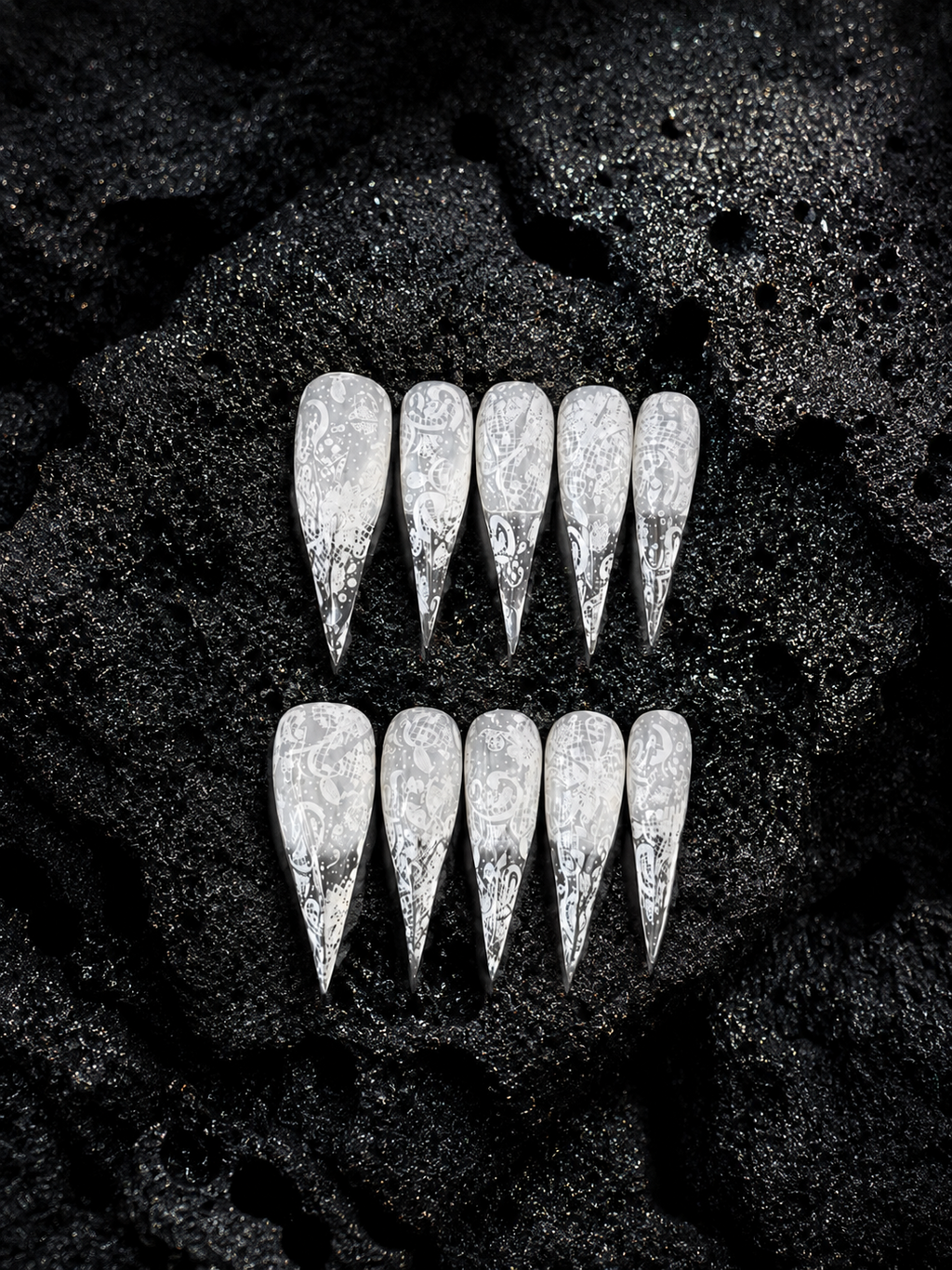 Clear Music Note Stiletto