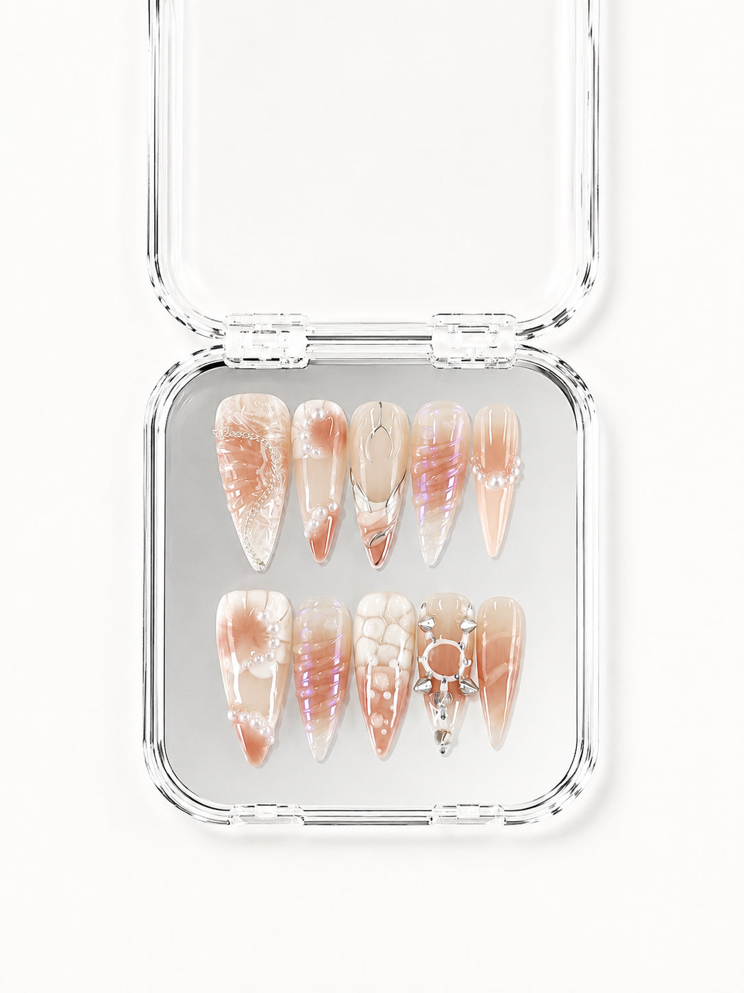 Nude Iridescent Shell