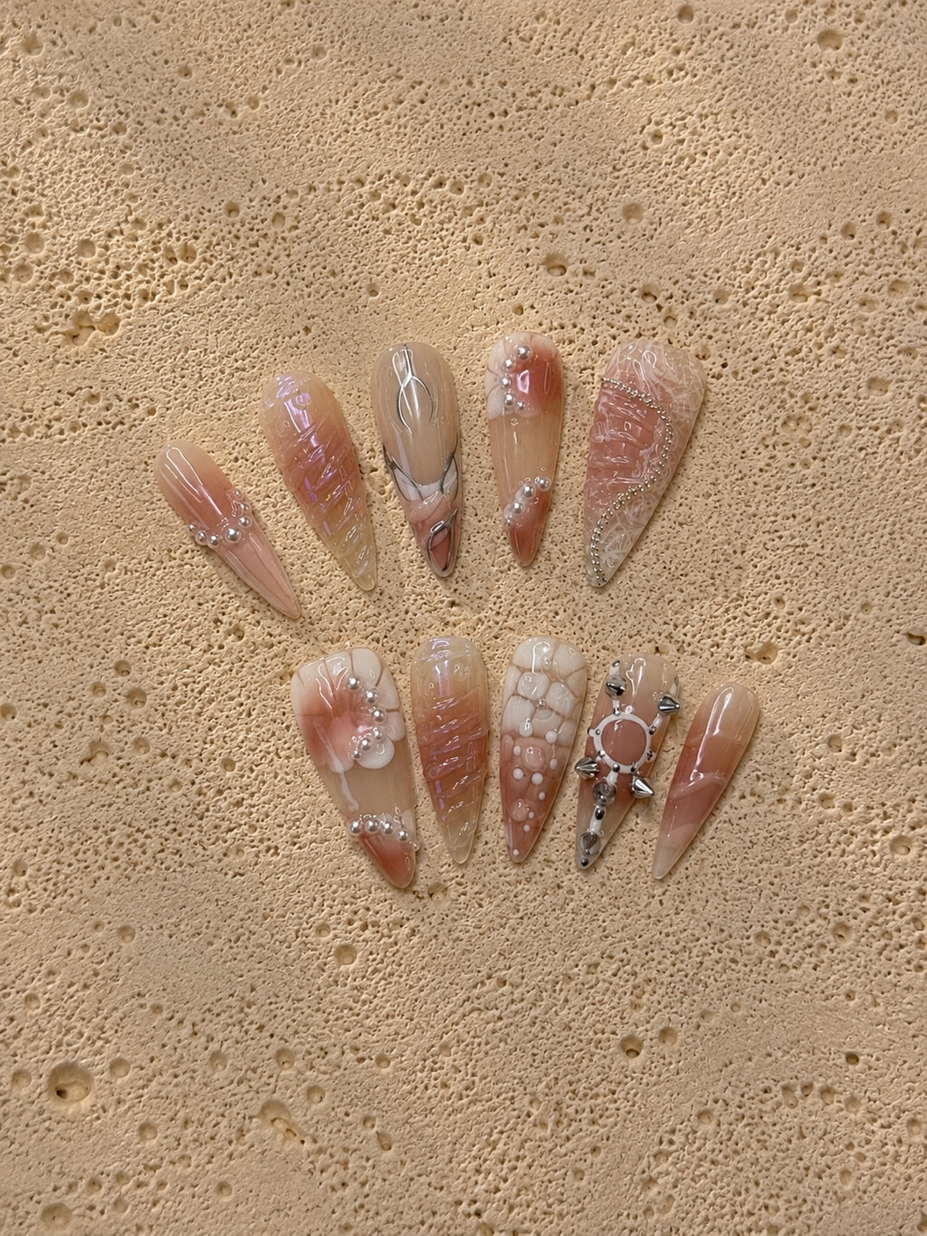 Nude Iridescent Shell