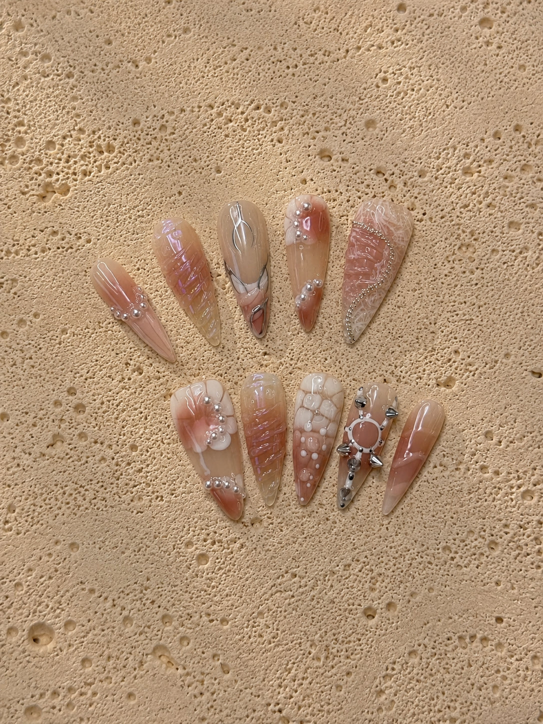 Nude Iridescent Shell