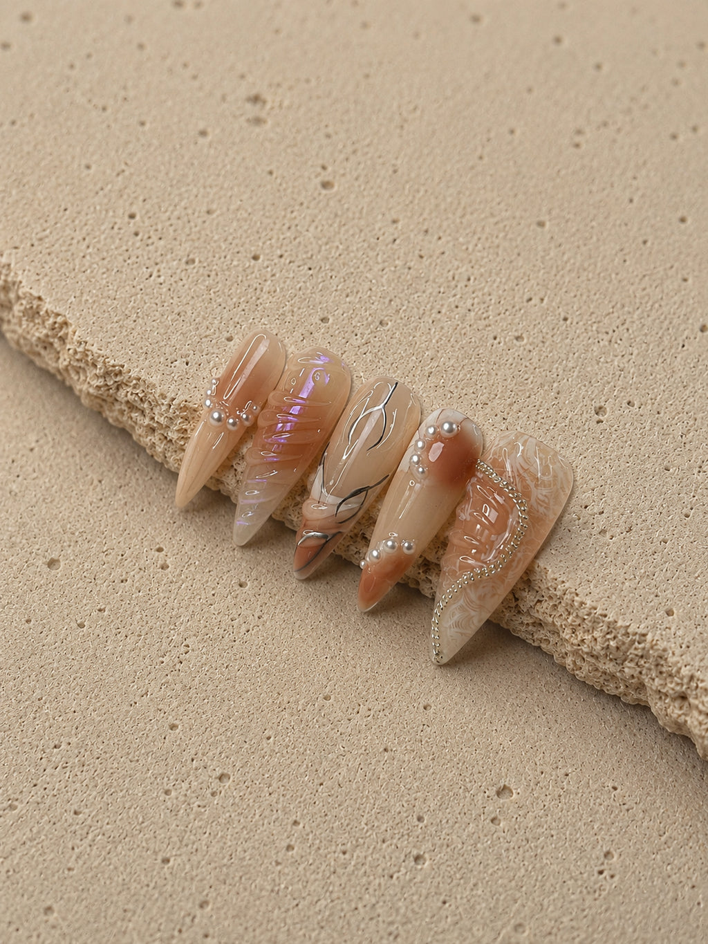 Nude Iridescent Shell