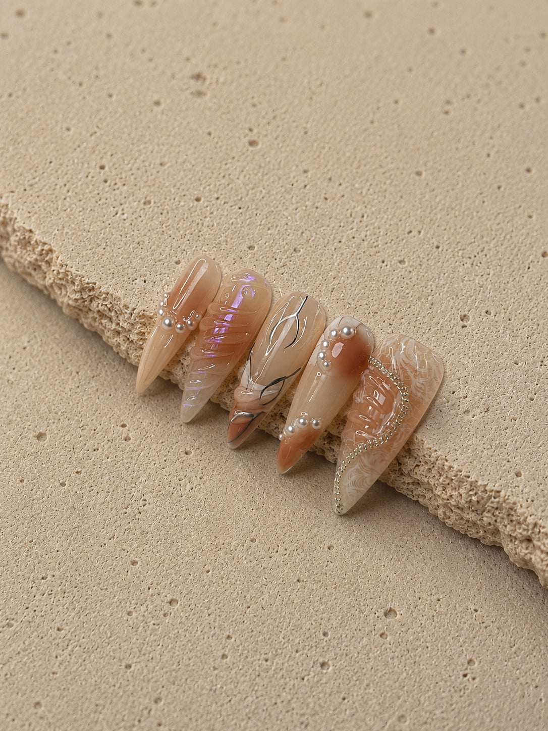 Nude Iridescent Shell