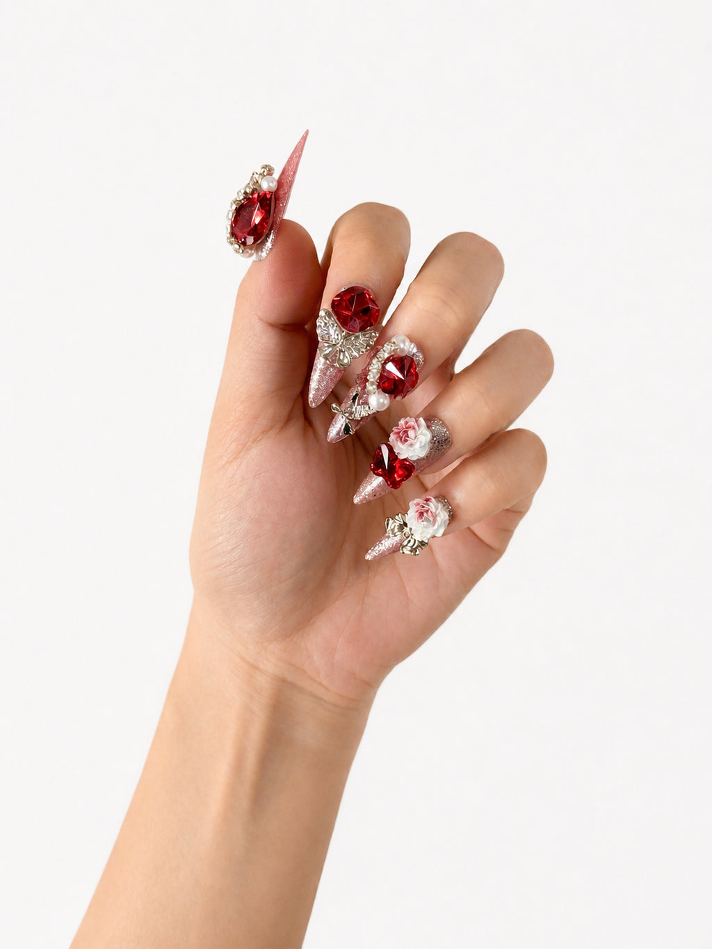 Pink Glitter Ruby Rose