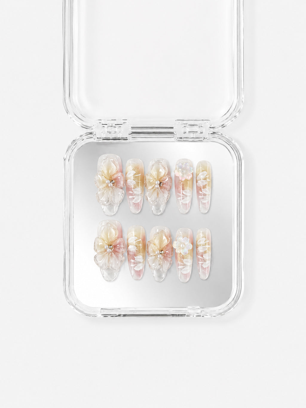 Peach Gradient 3D Floral
