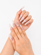Nude Pink Pearl Ribbon