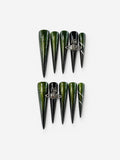 Dark Green Saturn Cross Goth