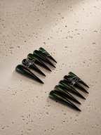 Dark Green Saturn Cross Goth