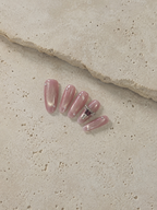 Blush Silver CatEye Heart