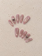 Blush Silver CatEye Heart
