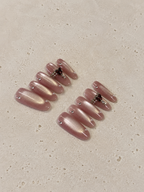 Blush Silver CatEye Heart
