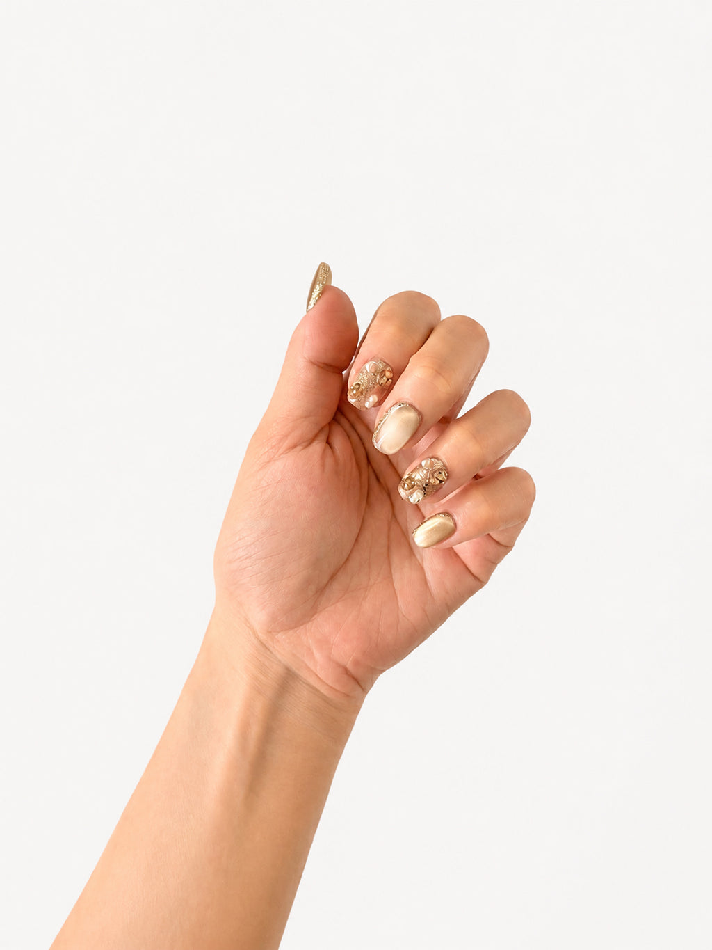 Milk Tea Nude Gold Flora